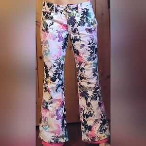 APERTURE SKI/SNOWBOARD Floral Print  Pants, Size M. EUC